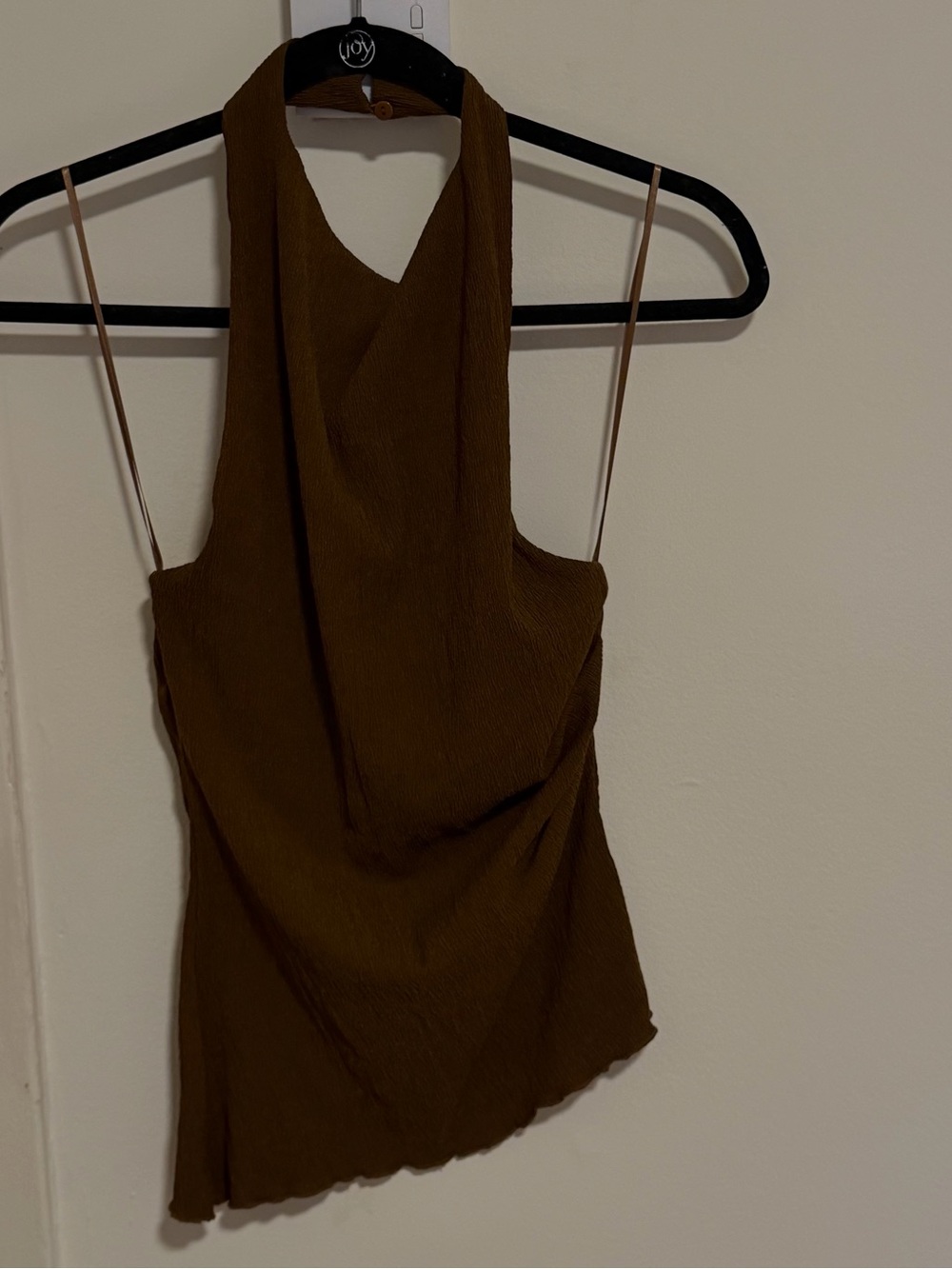 Zara Brown Halter Neck Women's Top